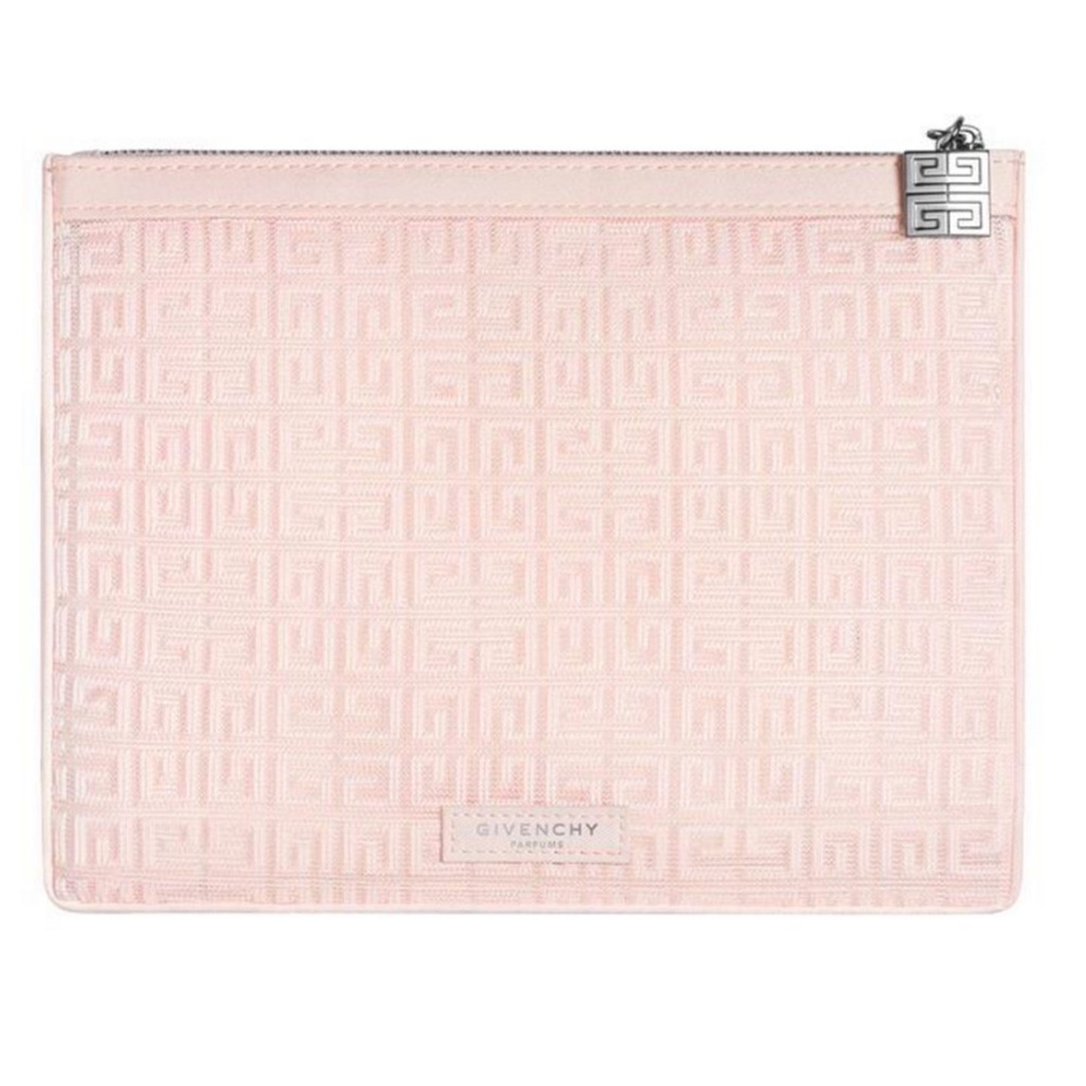 Givenchy Pink Nude Small Flat Makeup Pouch Cosmetic Bag NEW with Box
